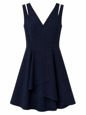 Adelyn Rae Navy Sleeveless High-Low Dress XS